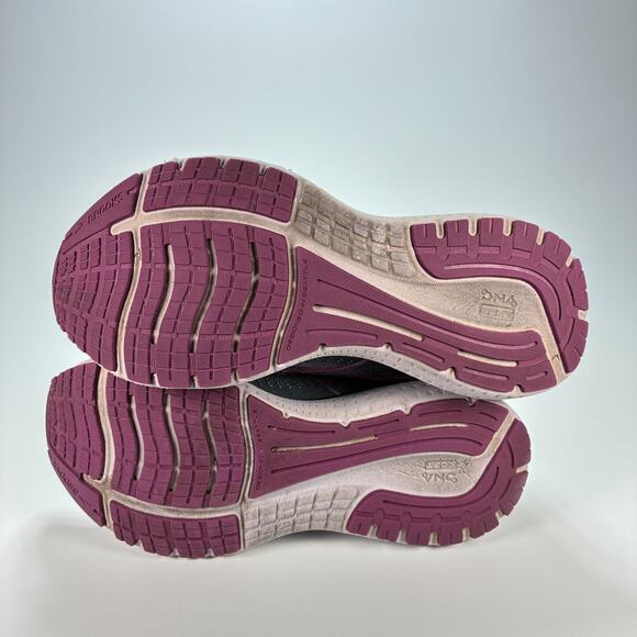 Brooks Glycerin 19 Gray Purple Lace Up Running Shoes 1203431B572 Womens Size 9.5 - Picture 8 of 10